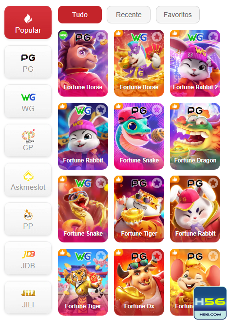 Experiência de Jogos h56.com